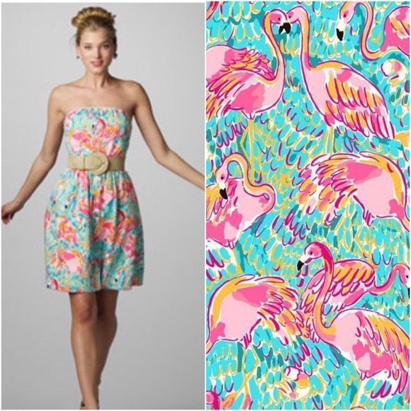 Lilly Pulitzer Dresses & Skirts - Lilly Pulitzer Flamingo Wyatt Peel Eat Dress B0051